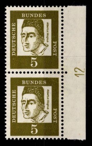 Bund 347y DZ postfrisch Rand-Paar rechts mit Druckerzeichen 12 #NE296