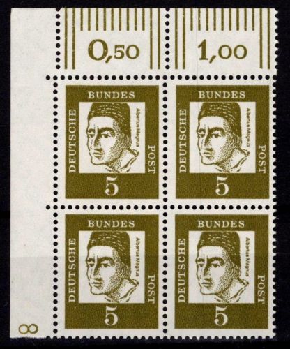 Bund 347y DZ postfrisch ER-Vbl. mit Druckerzeichen 8 neben Feld 11 unten #NE300