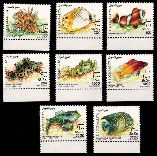 Somalia 491-498 Unterrand postfrisch Fische #OD859
