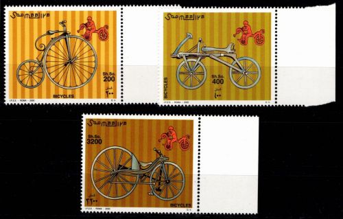 Somalia 819-821 Bogenrand postfrisch Fahrräder #OD895