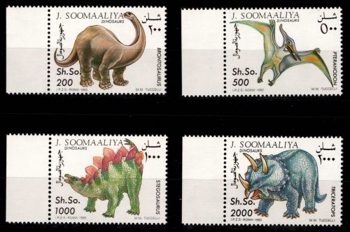 Somalia 480-483 postfrisch Prähistorische Tiere Dinosaurier #OD904