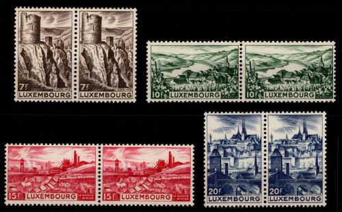Luxemburg 431-434 postfrisch als waag. Paare #OD912