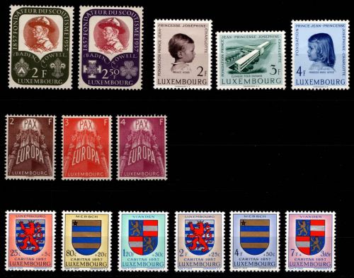 Luxemburg Jahrgang 1957 postfrisch #OD939