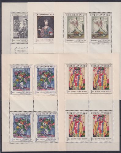 Tschechoslowakei 1668-1672 postfrisch als Kleinbögen, Kunst #OD957