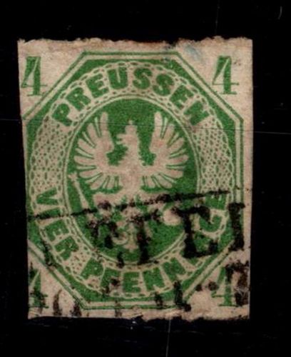 Preussen 14 gestempelt Mängel im Durchstich #OJ784