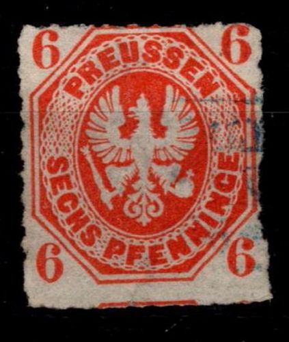 Preussen 14 gestempelt leichte Mängel im Durchstich, kleine dünne stelle #OJ787