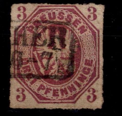 Preussen 19 gestempelt saubere Bedarfserhaltung #OJ791