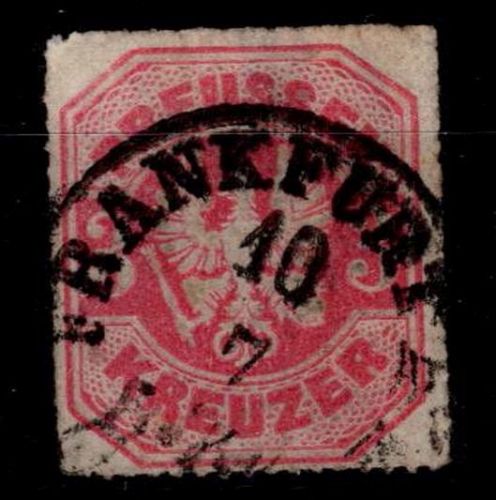 Preussen 24 gestempelt dünne Stelle #OJ794