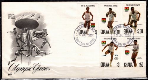 Ghana 1048-1052 gestempelt als FDC / Olympische Spiele #NN593