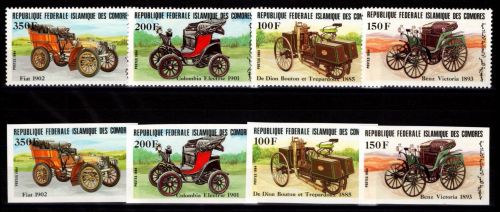 Komoren 722-725 A und B postfrisch Auto #NN948
