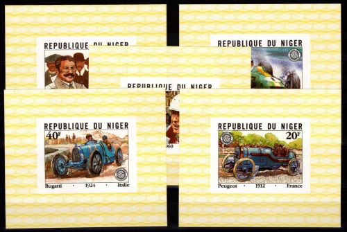 Zentralafrikanische Republik 773-777 B postfrisch Einzelblöcke / Autos #NN958