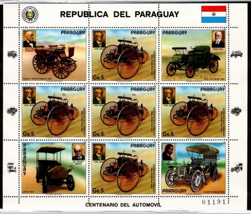 Paraguay 3971 postfrisch Kleinbogen / Auto #NN964