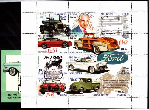 Malediven 2038-2049 und Block 298 postfrisch Kleinbogen / Auto #NN966