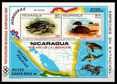 Nicaragua Block 114 postfrisch Olympische Spiele #NN461