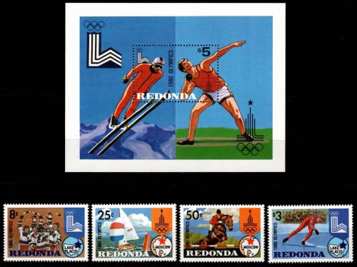 Redonda 59-62 und Block 8 postfrisch Olympische Spiele #NN518