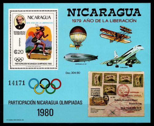 Nicaragua Block 111 postfrisch Olympische Spiele #NN539