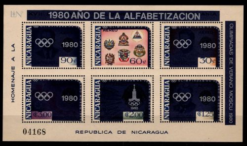 Nicaragua Block 125 postfrisch Olympische Spiele #NN541