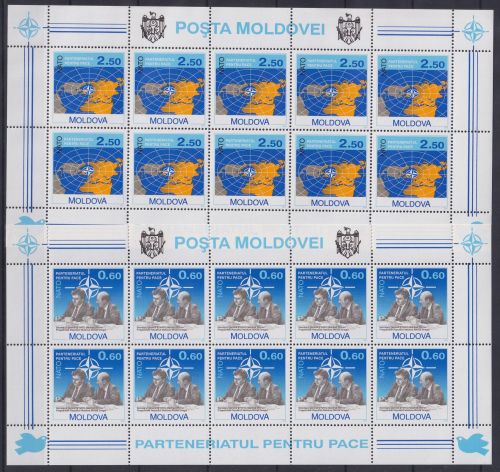 Moldawien 128 und 129 postfrisch Kleinbogensatz / Politik #NN451
