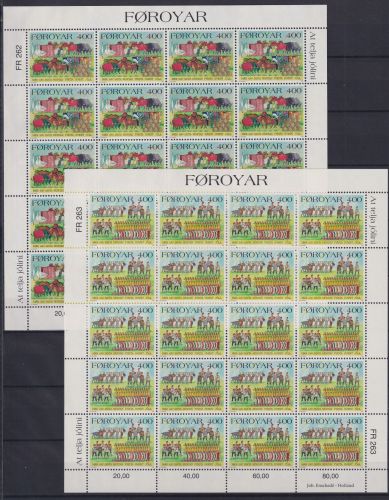 Färöer 270 und 271 postfrisch Kleinbogensatz / Brauchtum #NN893