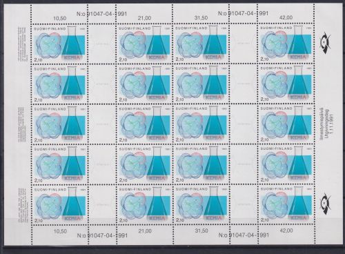 Finnland 1157 und 1158 postfrisch Kleinbogen / Wissenschaft #NN909