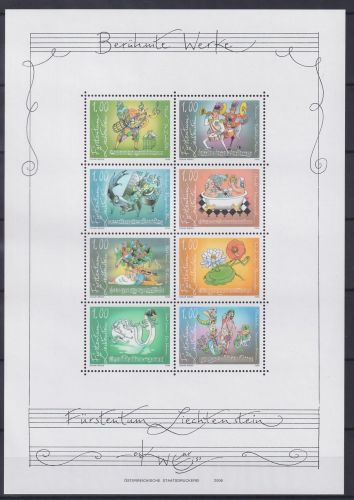 Liechtenstein 1416-1423 postfrisch als ZD-Bogen #OD628