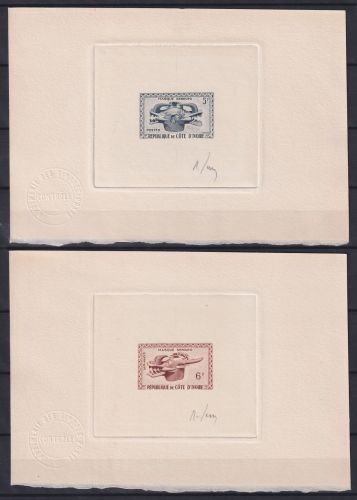 Elfenbeinküste 215-216 Masken, Epreuve d´artiste #OD678