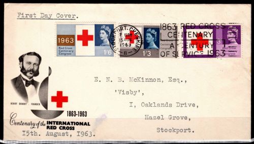 Großbritannien 362-364 x gestempelt als FDC, Rotes Kreuz #OD448