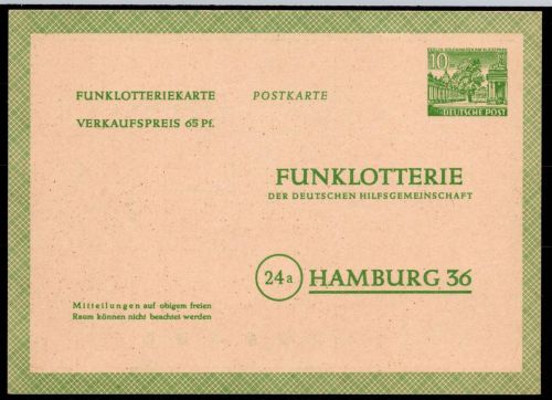 Berlin Funklotterie PK FP 2 postfrisch #OD537