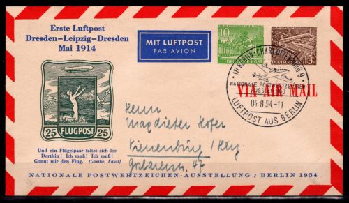 Berlin Ganzsache PU 10/1 b gestempelt mit SST Nationale PWZ Ausstellung #OD545