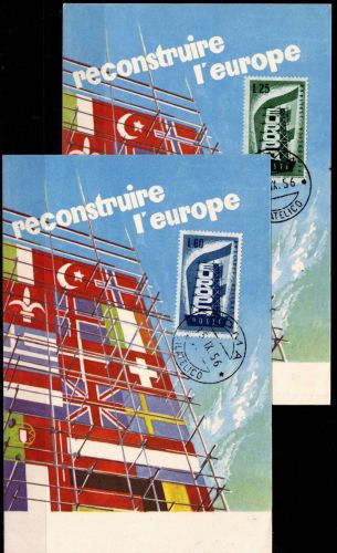 Italien 973-974 gestempelt als Maxium Karte, Cept #OD563