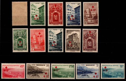 Monaco 205-219 postfrisch 205 mit Haftstelle #OD592