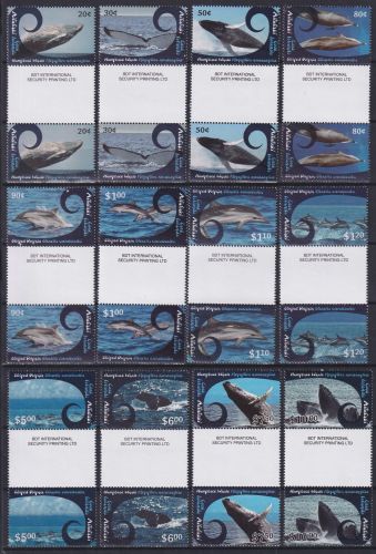 Aitutaki 836-847 ZS postfrisch Zwischensteg-Paare, Wale #OD579