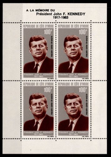 Elfenbeinküste Block 3 postfrisch Kennedy #OD257