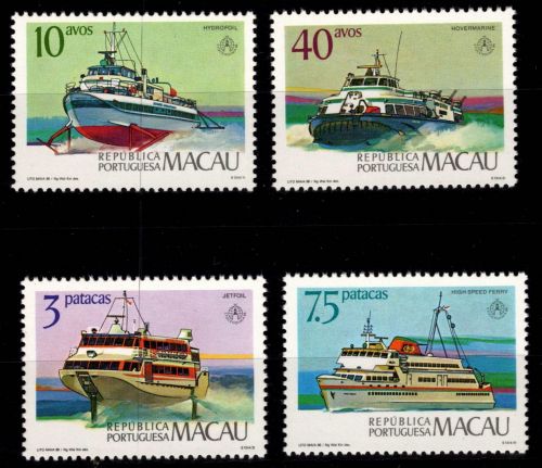 Macau 558-561 postfrisch Schiffe #OD193