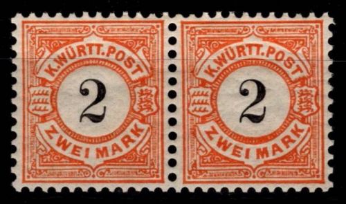 Württemberg 53 postfrisch waagerechtes Paar #OK507