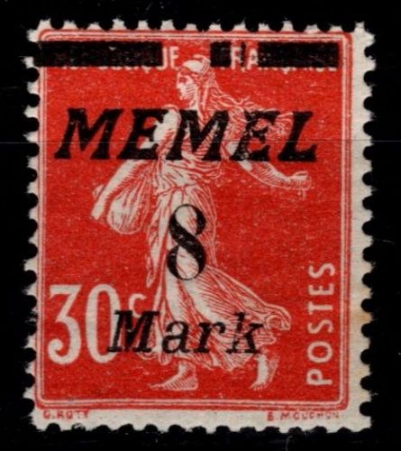 Memel 112 PF I postfrisch Balken zweimal gebrochen #OK604