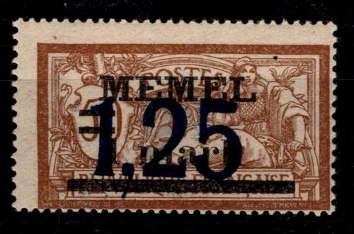 Memel 50 postfrisch mit markantem Abklatsch #OK607