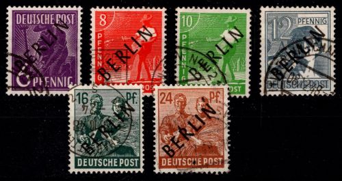 Berlin 2-6, 7-8 gestempelt gepr. Schlegel BPP #ON601