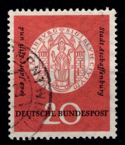 BRD Bund 255 VI gestempelt Plattenfehler #ON643