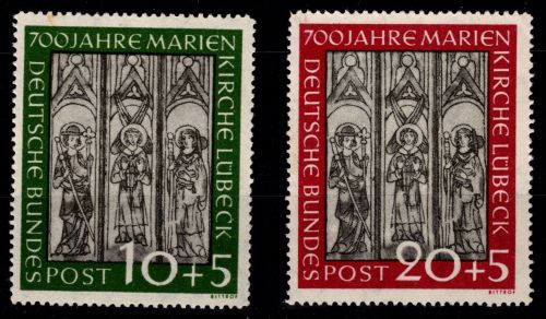 BRD Bund 139-140 ** postfrisch 139 gepr. Schlegel BPP