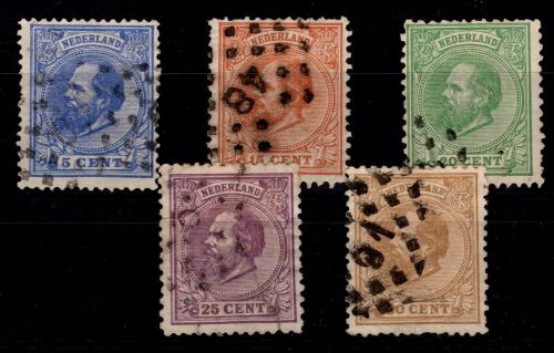 Niederlande 19, 23, 24, 26, 27 gestempelt