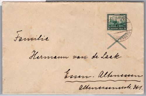 Deutsches Reich S 80 auf Brief Einzelfrankatur #ON728