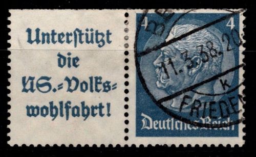 Deutsches Reich W 68 gestempelt Zusammendruck #ON745