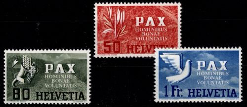 Schweiz 452, 454, 455 postfrisch PAX LOT #ON774