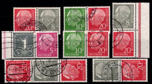 BRD Bund LOT aus W 17 X- S 52 X gestempelt Zusammendruck #ON783