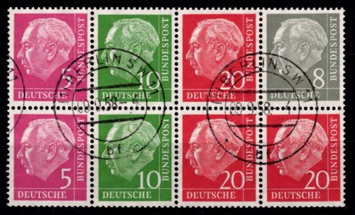 BRD Bund H- Bl. 8 X ohne 285 X gestempelt Zusammendruck #ON784