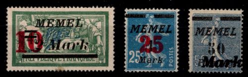 Memel 121-123 postfrisch #OK649