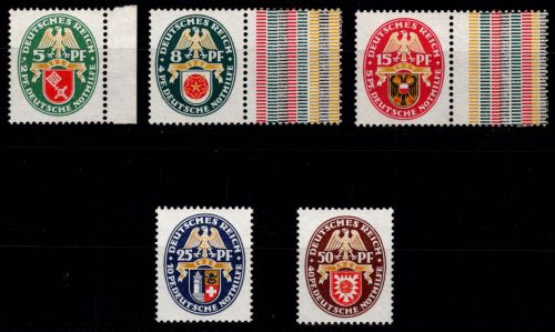 Deutsches Reich 430-434 postfrisch