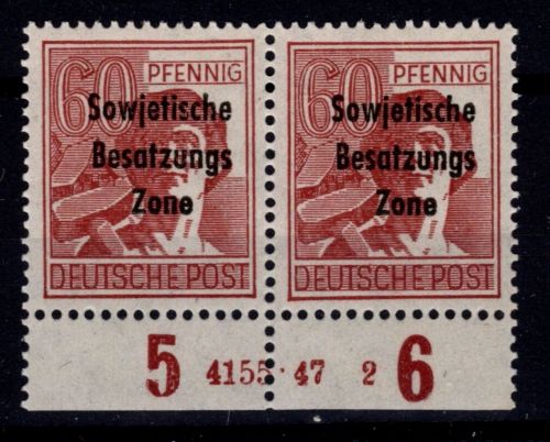 SBZ A 195 DD II HAN postfrisch H 4155.47 2 Befund Ruscher BPP #OO529