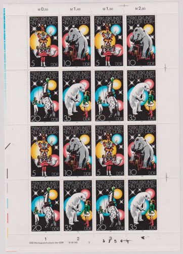 DDR ZD-Bogen 2364-2367 postfrisch mit DV 2 #OO282